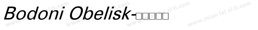 Bodoni Obelisk字体转换